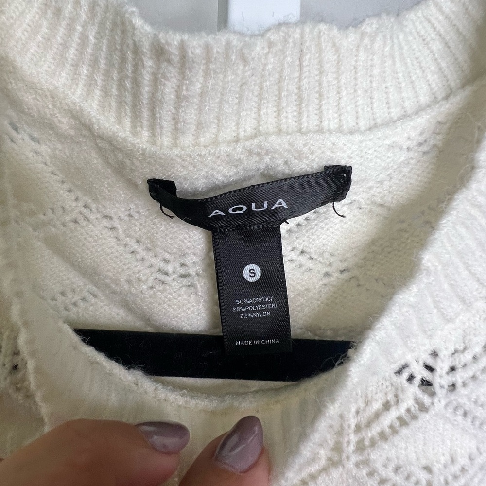 Aqua Cream Crew Neck Sweater - Picture 7 of 9